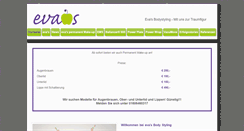Desktop Screenshot of evasbodystyling.de